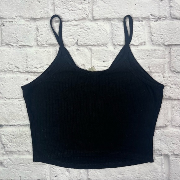 Black Ribbed Tank Top - Picture 2 of 3